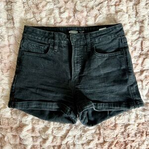 Old Navy Black Jean Shorts High-Waisted Rigid Denim